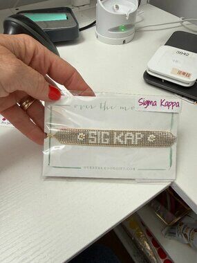 Sorority Beaded Bracelet, Sigma Kappa - NWT